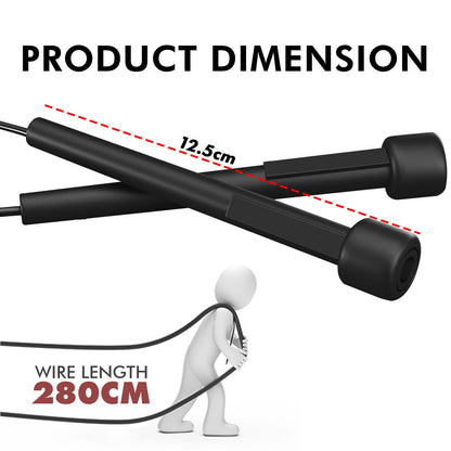 Adjustable Adult Skipping Rope Gym Fitness Boxing Speed Exercise Jump Workout UK